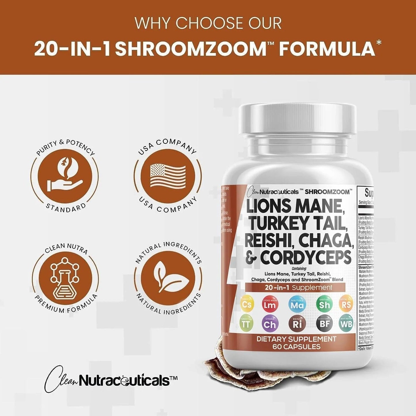 SHROOMZOOM™ MUSHROOM SUPPLEMENT